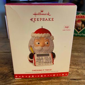 Hallmark Santa "Checking It Twice" Ornament